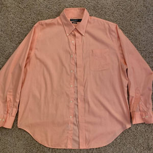 Ralph Lauren Men's Button Down- Size XL (Salmon)